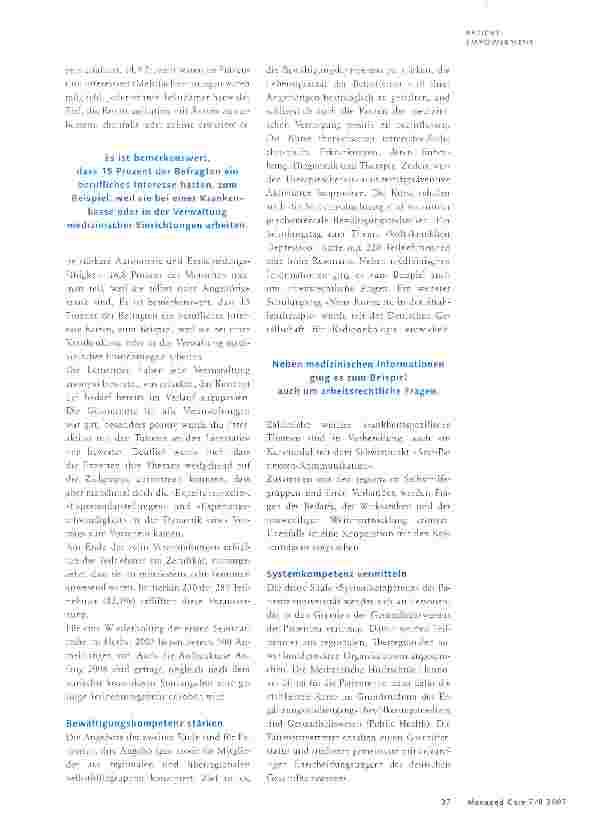 Vorschauseite 3: Die Patientenuniversität an der Medizinischen Hochschule Hannover