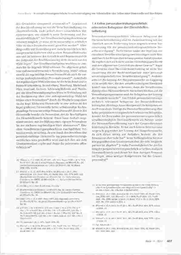 Vorschauseite 4: Die personalvertretungsrechtliche Verselbstständigung von Nebenstellen oder Teilen einer Dienststelle und ihre Folgen - Teil 1