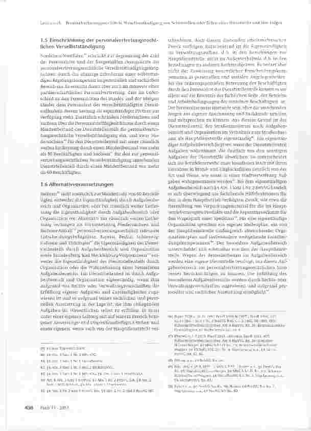 Vorschauseite 5: Die personalvertretungsrechtliche Verselbstständigung von Nebenstellen oder Teilen einer Dienststelle und ihre Folgen - Teil 1