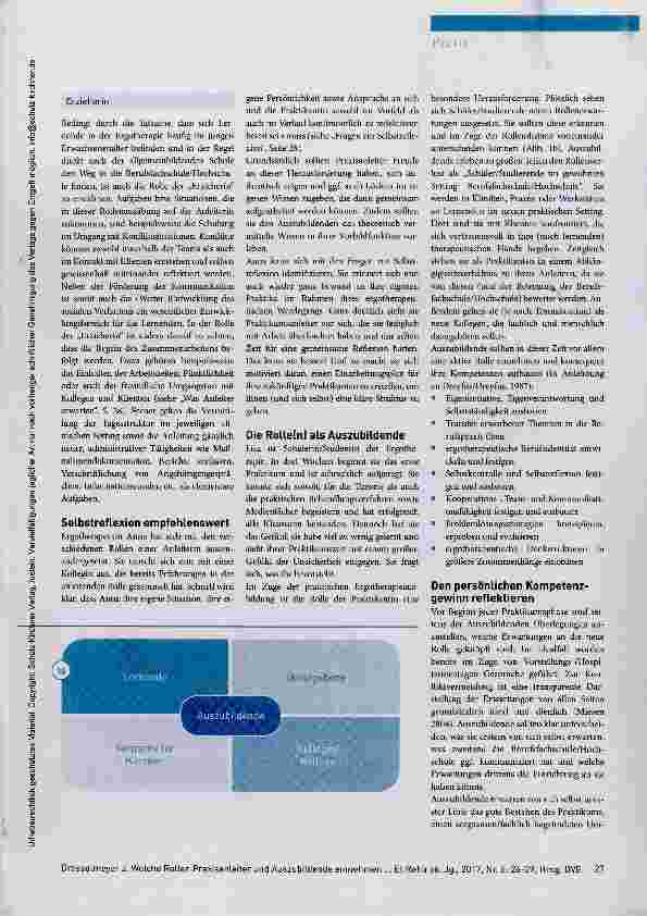 Vorschauseite 2: Welche Rollen Praxisanleiter und Auszubildende einnehmen Anleitung in der praktischen Ausbildung (Teil 2)