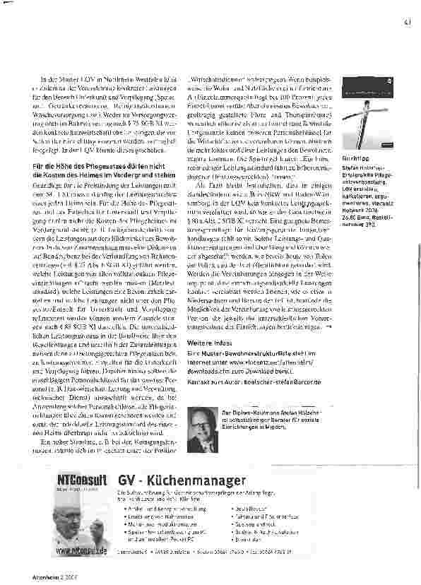 Vorschauseite 3: Leistungsund QualitätsvereinbarungNützliches Instrument oder überflüssige Bürokratie?