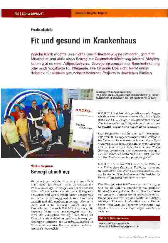 Vorschauseite 1: Fit und gesund im Krankenhaus