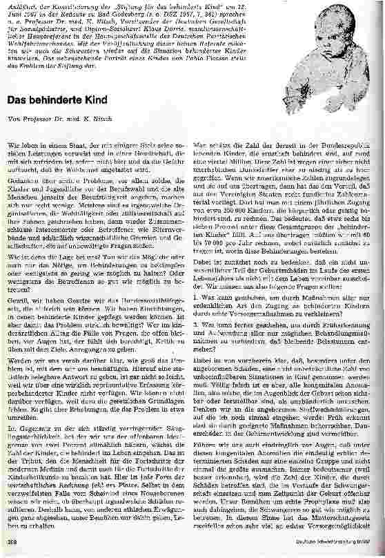 Vorschauseite 1: Das behinderte Kind