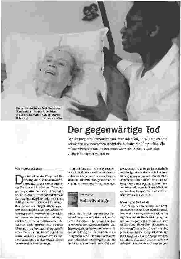 Vorschauseite 1: Der gegenwärtige Tod