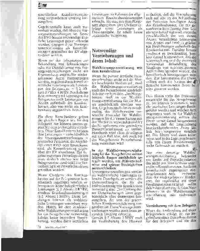 Vorschauseite 3: Untersuchung und Behandlung von Neugeborenen Ärztliches Liquidationsrecht II