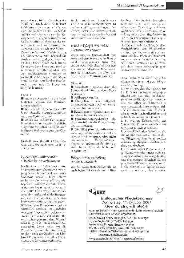 Vorschauseite 2: Pflegestufencontrolling sichert die Existenz