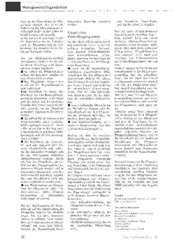 Vorschauseite 3: Pflegestufencontrolling sichert die Existenz