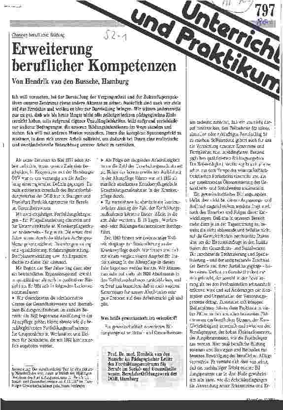 Vorschauseite 1: Erweiterung beruflicher Kompetenzen