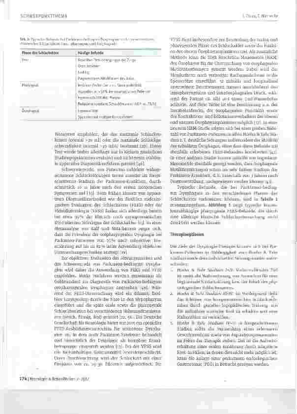 Vorschauseite 3: Parkinson-assoziierte SchluckstörungenDiagnostik und Therapie