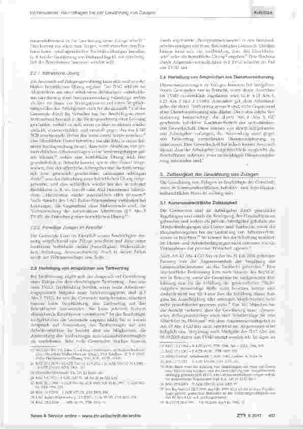 Vorschauseite 4: Rechtsfragen bei der Gewährung von Zulagen am Beispiel der Beschäftigten der Gemeinden in Bayern