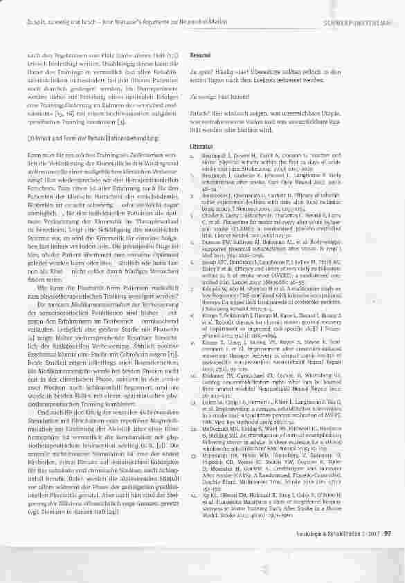 Vorschauseite 3: Zu spät, zu wenig und falsch - John Krakauers Argumente zur Neurorehabilitation