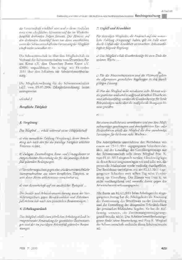 Vorschauseite 3: Überlassung einer DRK-Schwester unterliegt dem Arbeitnehmerüberlassungsgesetz