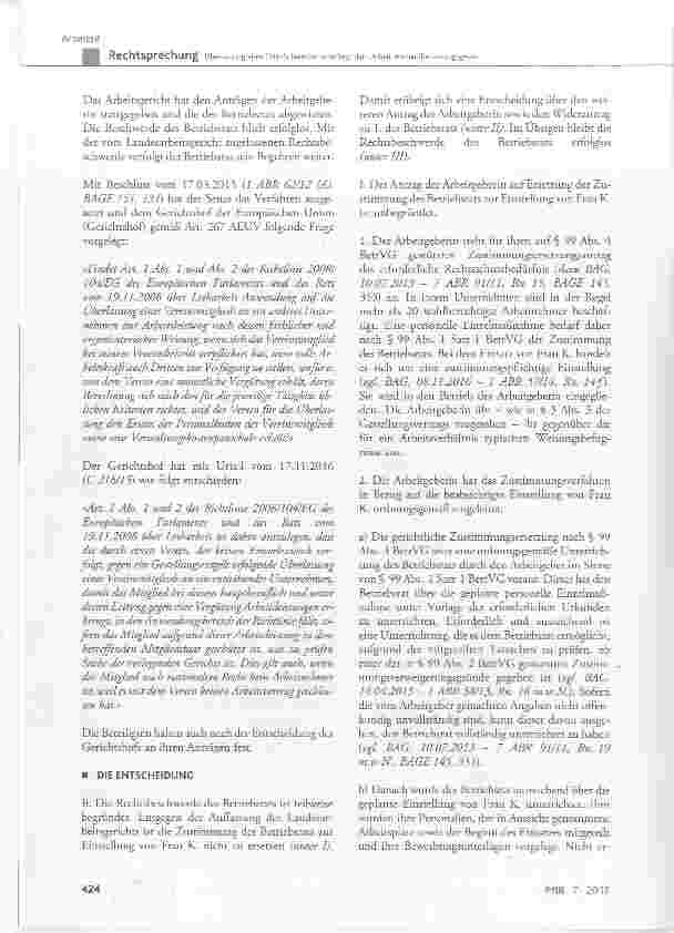 Vorschauseite 4: Überlassung einer DRK-Schwester unterliegt dem Arbeitnehmerüberlassungsgesetz