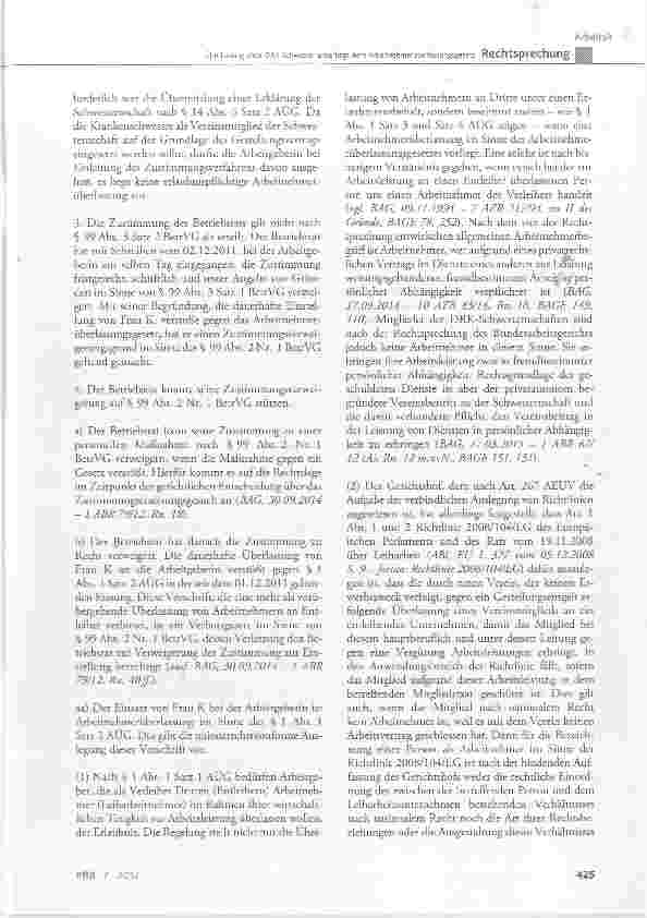 Vorschauseite 5: Überlassung einer DRK-Schwester unterliegt dem Arbeitnehmerüberlassungsgesetz