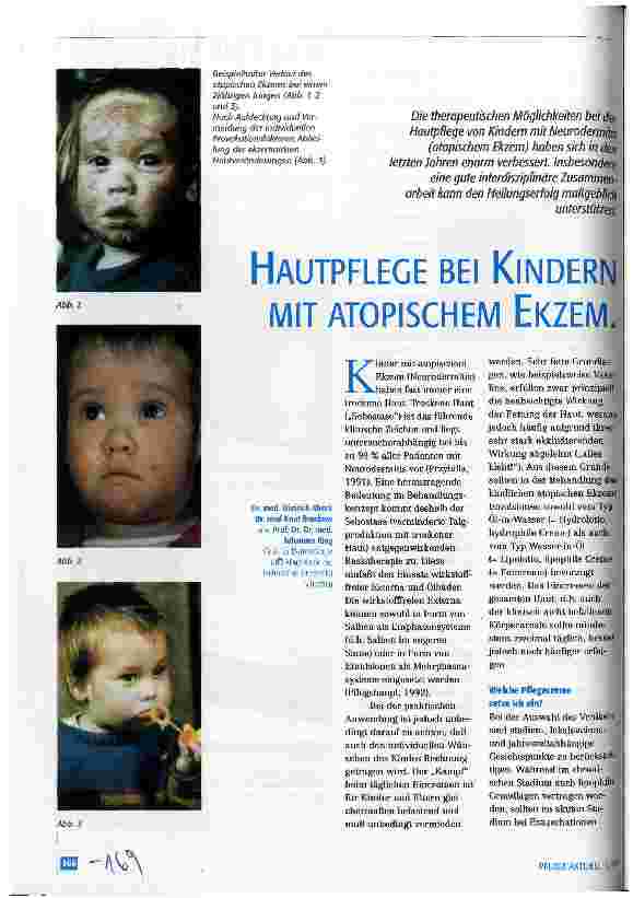 Vorschauseite 1: Hautpflege bei Kindern mit atopischem Ekzem