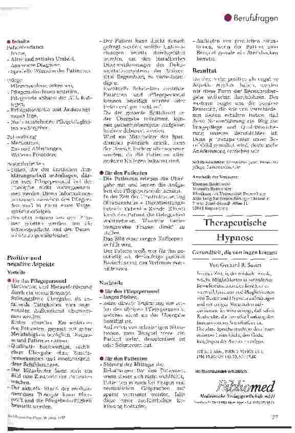 Vorschauseite 2: Humanität statt Anonymität