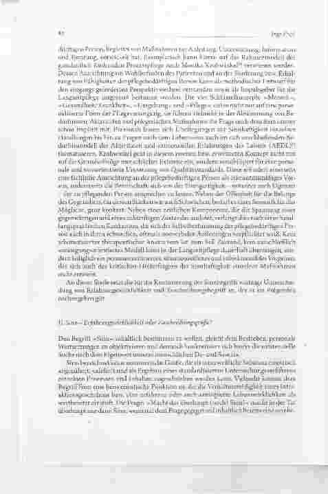Vorschauseite 4: Zur Sinnfrage in der Langzeitpflege