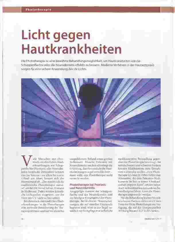 Vorschauseite 1: Licht gegen Hautkrankheiten