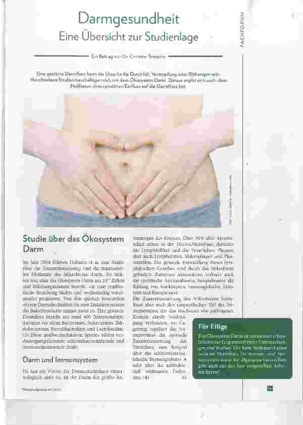 Vorschauseite 1: Darmgesundheit Eine Übersicht zur Studienlage