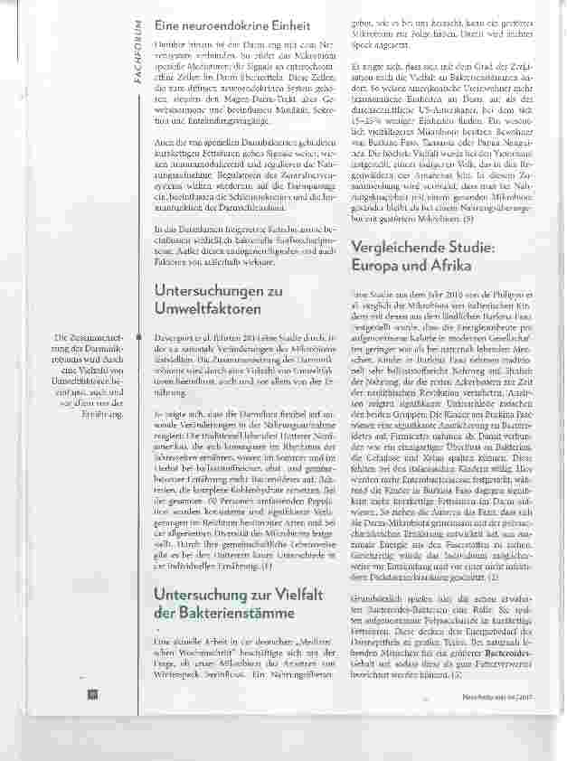 Vorschauseite 2: Darmgesundheit Eine Übersicht zur Studienlage