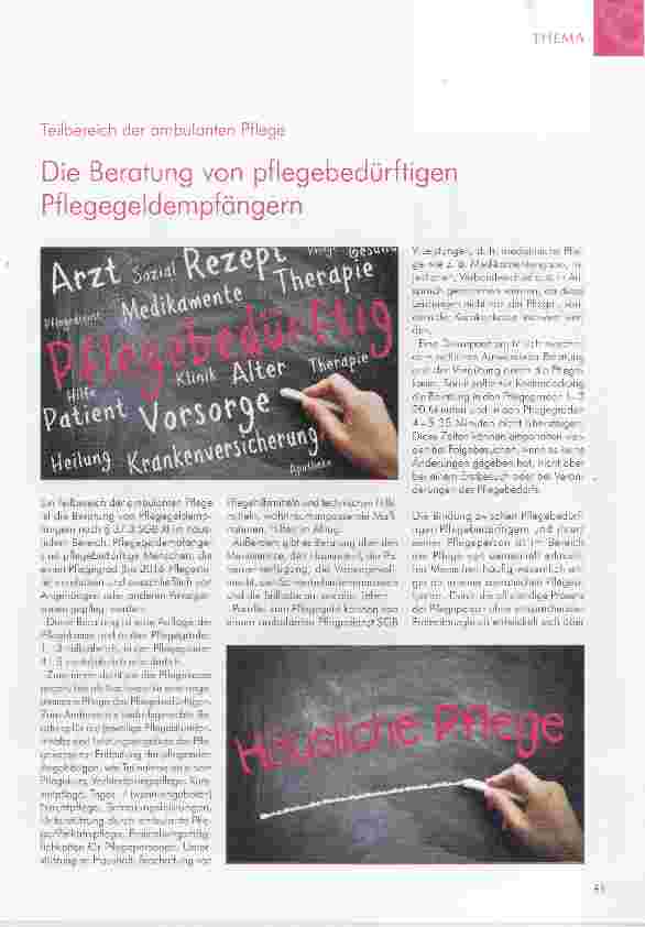 Vorschauseite 1: Die Beratung von pflegebedürftigen Pflegegeldempfängern