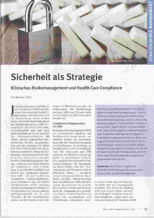 Vorschauseite 1: Sicherheit als Strategie