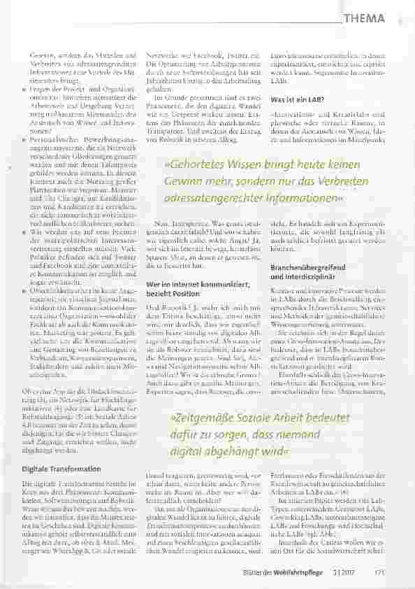 Vorschauseite 3: Die vernetzte Gesellschaft sozial gestalten