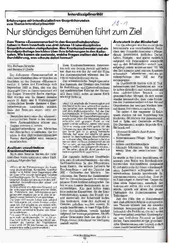 Vorschauseite 1: Nur ständiges Bemühen führt zum Ziel