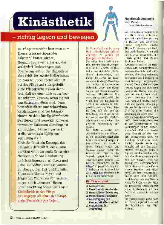 Vorschauseite 1: Kinästhetik - richtig lagern und bewegen