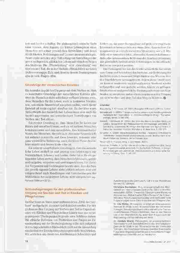 Vorschauseite 2: Ethische Reflexionsweisen (in) der Sterbebegleitung