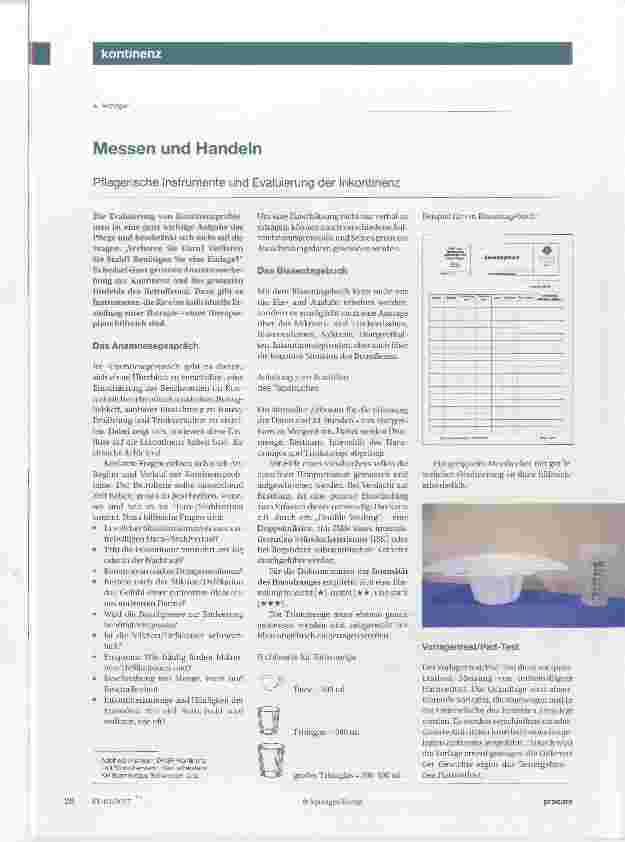 Vorschauseite 1: Messen und Handeln Pflegerische Instrumente und Evaluierung der Inkontinenz