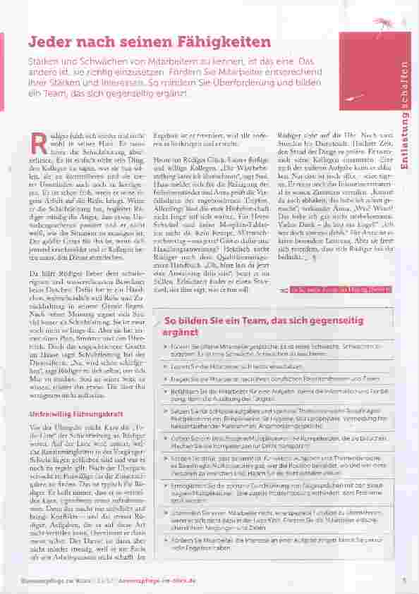 Vorschauseite 1: Jeder nach seinen Fähigkeiten