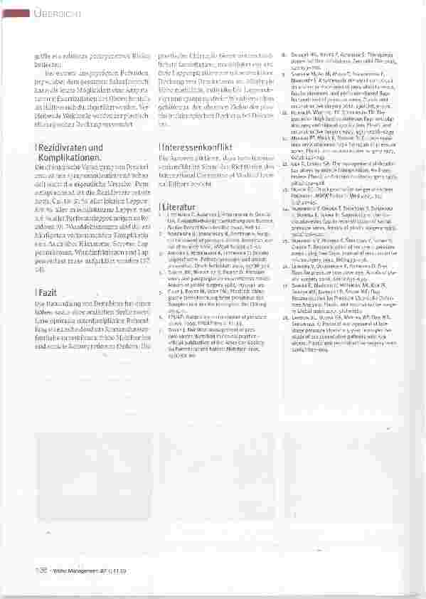 Vorschauseite 5: Rekonstruktive Optionen durch die Plastische Chirurgie in der Therapie des Dekubitus