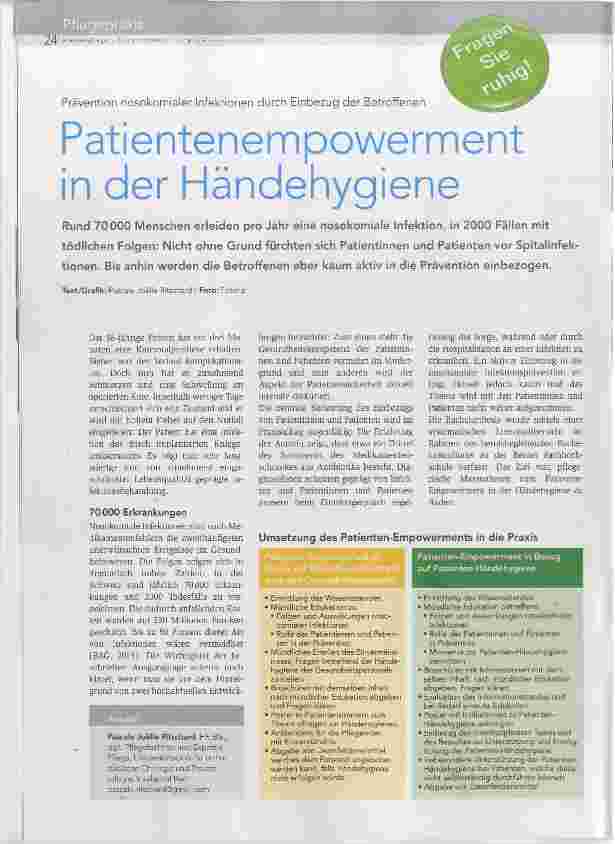 Vorschauseite 1: Patientenempowerment in der Händehygiene