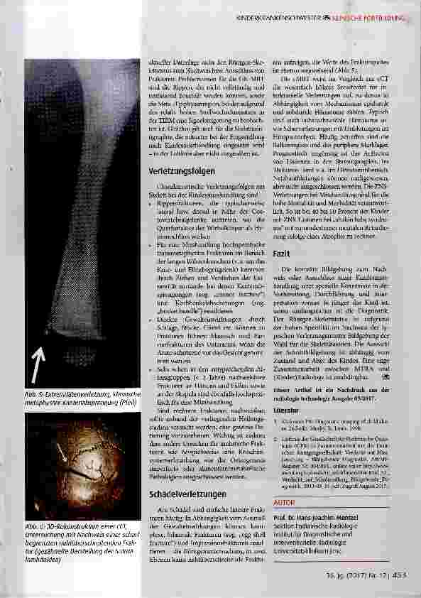Vorschauseite 5: Bildgebung bei Kindesmisshandlung