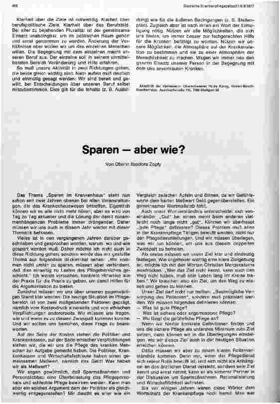 Vorschauseite 5: Wer oder was bestimmt Weg und Aufgaben der Krankenpflege Versuch einer Standortbestimmung und Orientierung