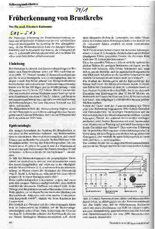 Vorschauseite 1: Früherkennung von Brustkrebs