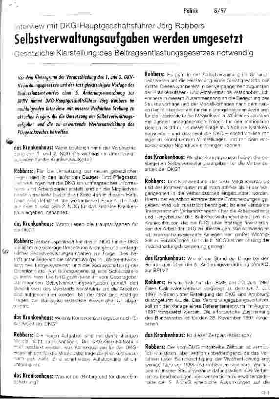 Vorschauseite 1: Selbstverwaltungsaufgaben werden umgesetzt Gesetzliche Klarstellung des Beitragsentlastungsgesetzes notwendig