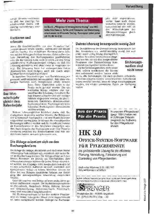 Vorschauseite 6: Wirtschaftlich, schnell und terminsicher Organisation der Buchführung in ambulanten Diensten
