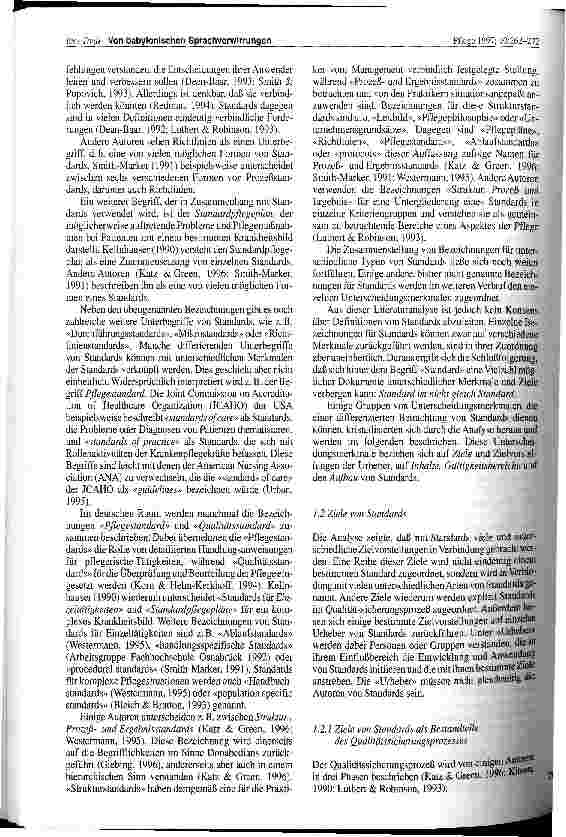 Vorschauseite 3: Von babylonischen Sprachverwirrungen Eine Literaturanalyse über Ziele und Merkmale von Pflegestandards