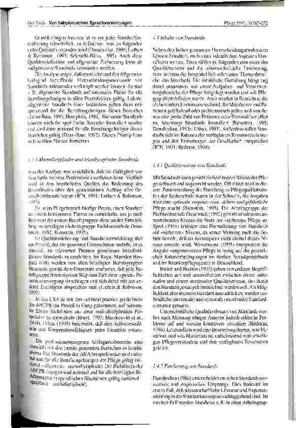 Vorschauseite 6: Von babylonischen Sprachverwirrungen Eine Literaturanalyse über Ziele und Merkmale von Pflegestandards