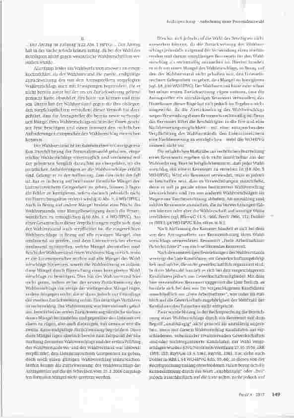 Vorschauseite 2: Anfechtung einer Personalratswahl