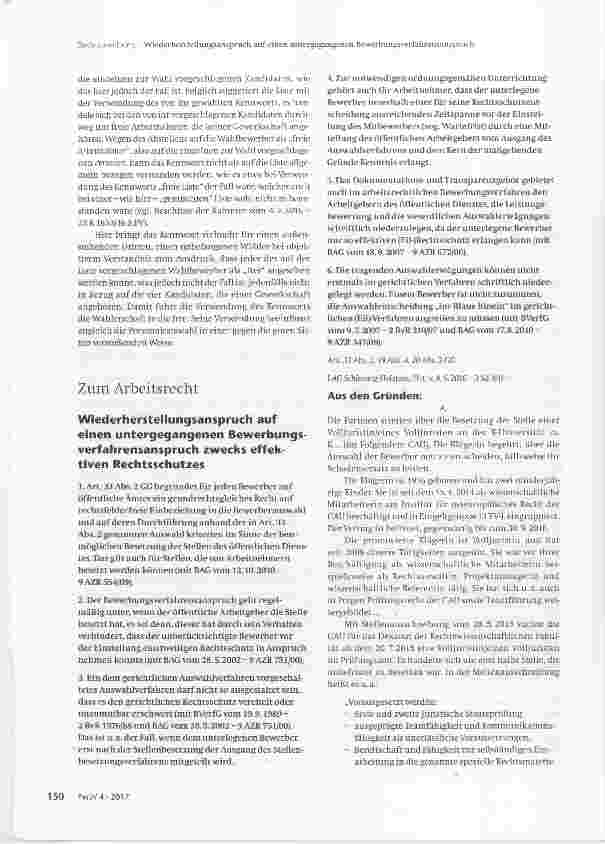 Vorschauseite 3: Anfechtung einer Personalratswahl