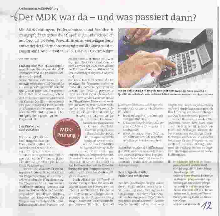 Vorschauseite 1: Der MDK war da und was passiert dann?