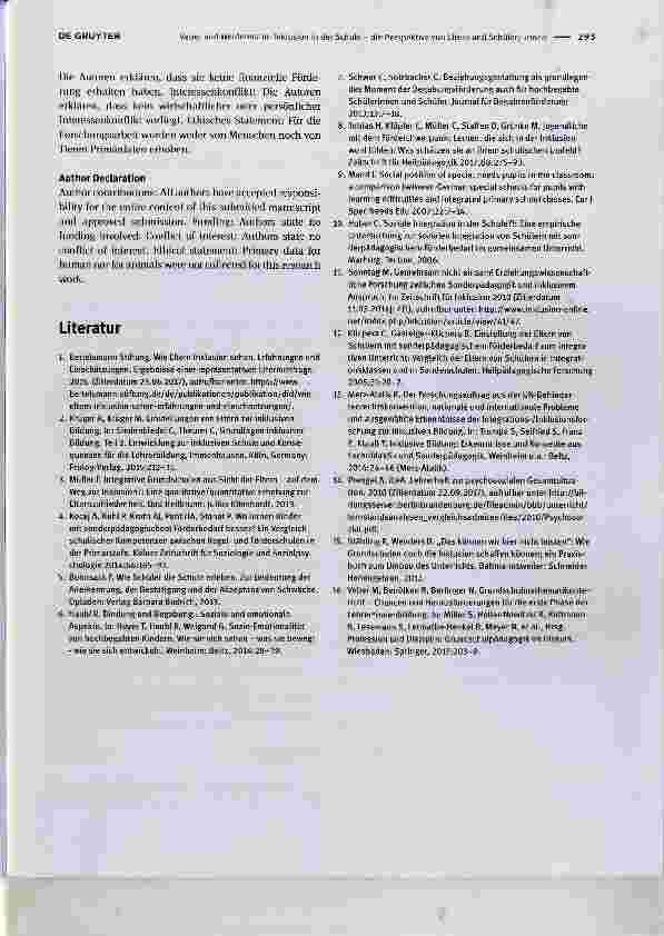 Vorschauseite 3: Inklusion in der Schule die Perspektive von Eltern und Schüler/-innen