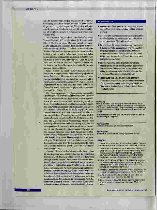 Vorschauseite 6: Netzhautschädigung durch Laserpointer-Exposition