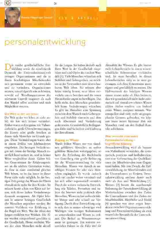 Vorschauseite 1: Personalentwicklung