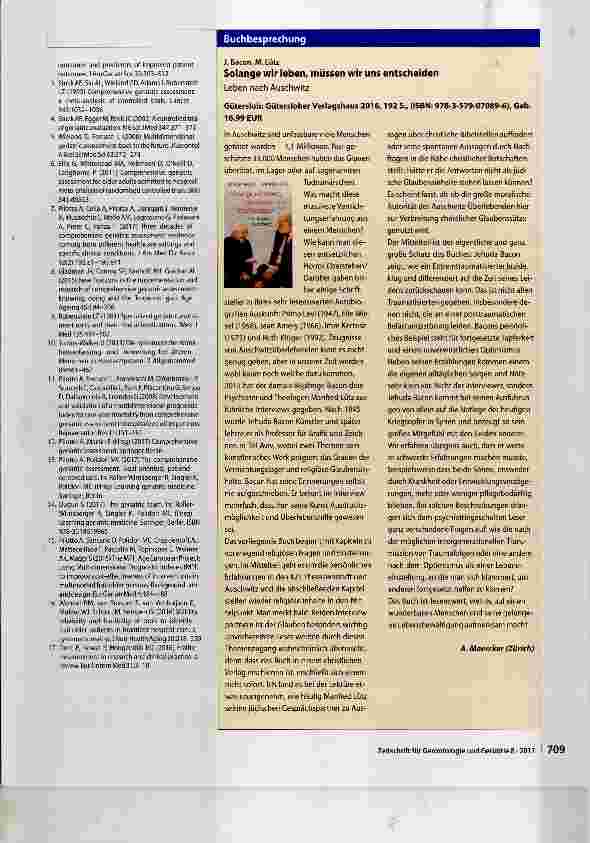 Vorschauseite 4: Zielund patientenorientierte Versorgung mithilfe des Comprehensive Geriatrie Assessment