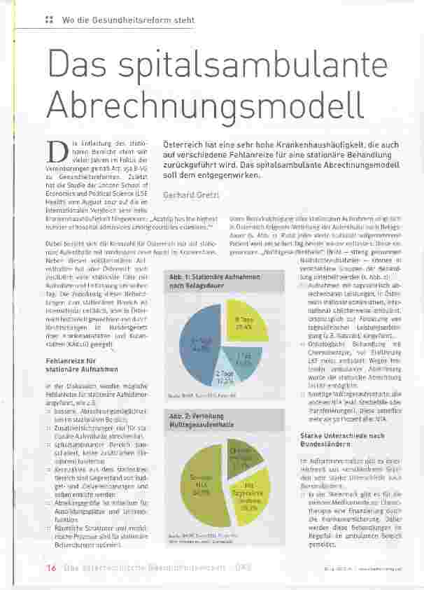 Vorschauseite 1: Das spitalsambulante Abrechnungsmodell