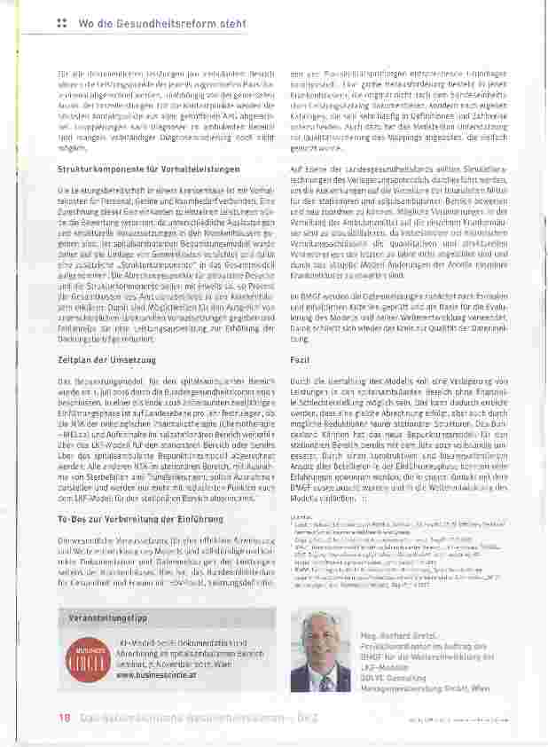 Vorschauseite 3: Das spitalsambulante Abrechnungsmodell